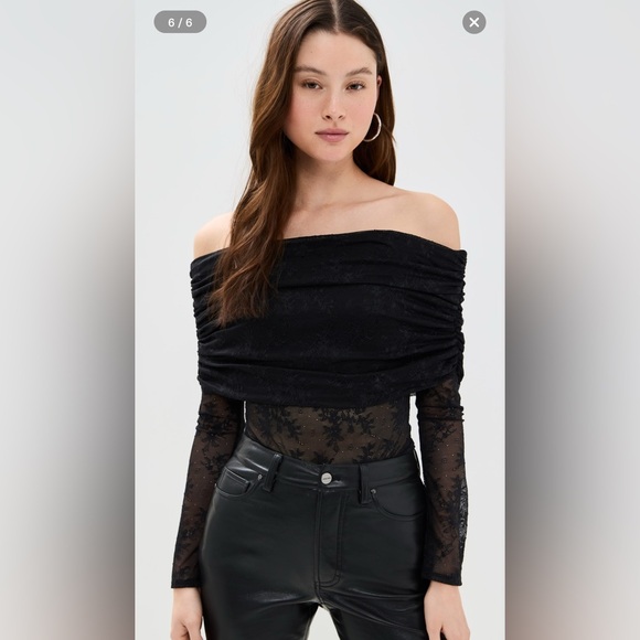 NWT- AFRM Lennox Thong Bodysuit, Noir, medium - Picture 1 of 11